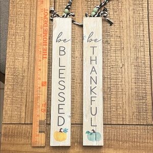 Be Blessed and Thankful Wooden Signs